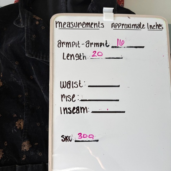 Vintage Women's Small Floral Corduroy Jacket Button Pockets Casual Fall Coat - Picture 15 of 15